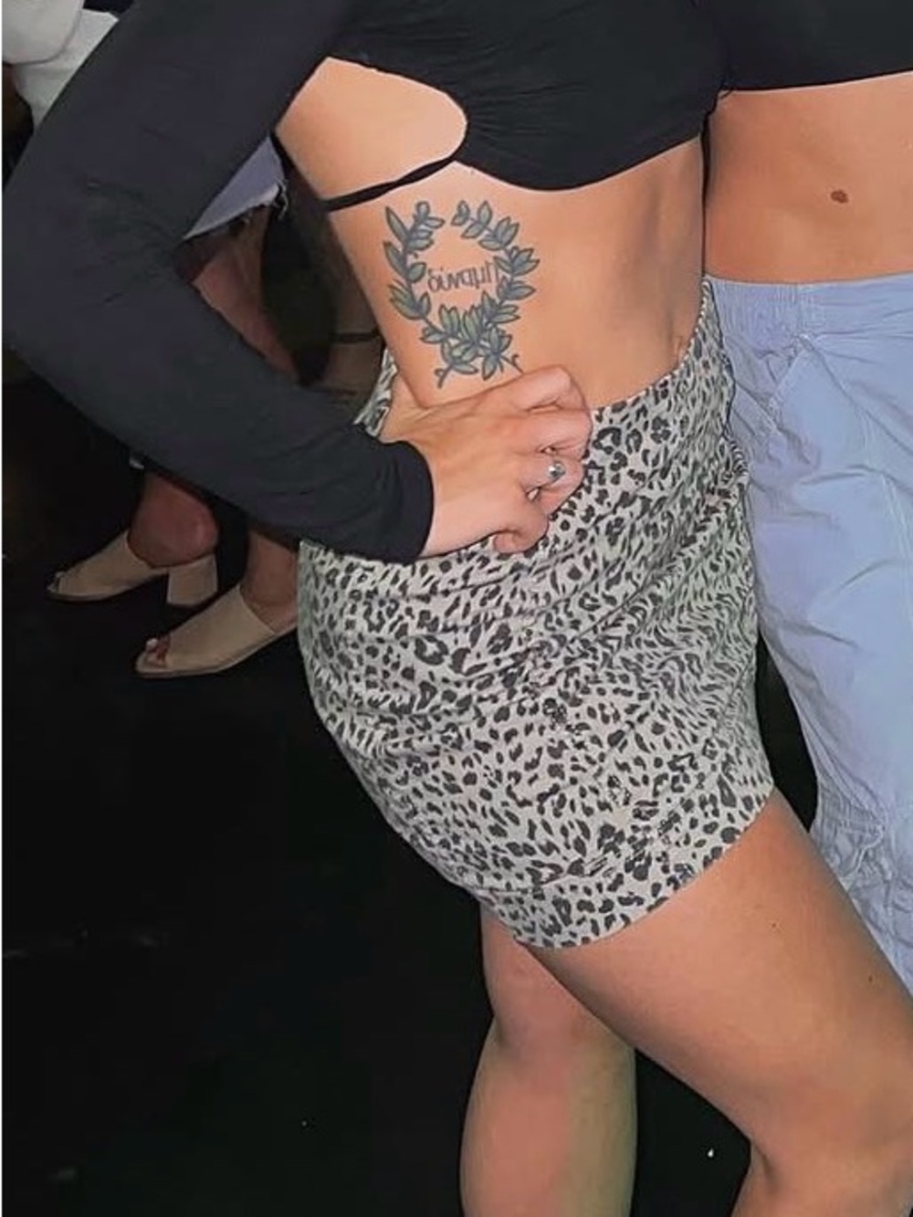 Jolt Leopard Print Mini Skirt - Black on Cream